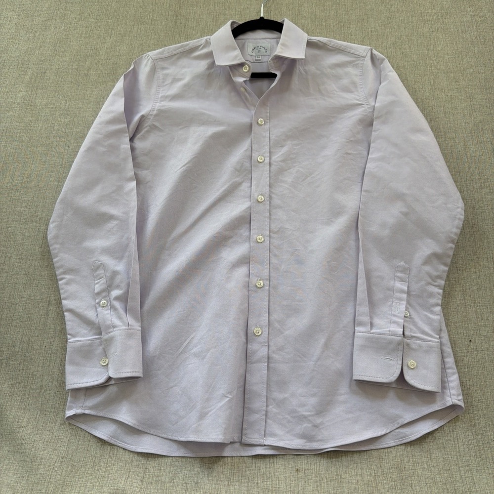 KIRRIN FINCH classic Oxford Button Down Dress Shirt in Purple lavender size 14